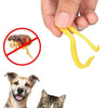 Pet Flea & Tick Remover Tool (2 Pack, Yellow) - Cat & Dog