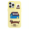 For iPhone 13 Pro Skin Feeling Jelly TPU Hybrid PC Phone Case(Dog House Yellow)