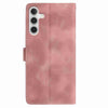 For Samsung Galaxy A16 4G Skin Feel Embossed Feather Leather Phone Case(Pink)
