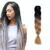 Fashion Color Gradient Individual Braid Wigs Chemical Fiber Big Braids, Length: 60cm(33 Black+Light Brown)