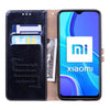 For Xiaomi Redmi 9 Business Style Oil Wax Texture Horizontal Flip Leather Case, with Holder & Card Slots & Wallet(Black)