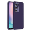 For Samsung Galaxy A24 5G Nano Lens Cover Liquid Silicone Phone Case(Dark Purple)