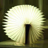 Foldable Pages RGB + Warm White Light Book Shape LED Light , Creative Portable USB Charging Big Size Night Light(Brown)