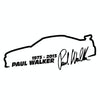 10 PCS Paul Walker Fashion Car Styling Vinyl Car Sticker, Size: 13x5cm(Black)