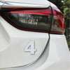 Car Vehicle Badge Emblem 3D Number Four Self-adhesive Sticker Decal, Size: 3.6*4.5*0.5cm