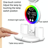 4 Heads Horizontal LED Eye-Care Table Lamp Children Study Desktop Reading Light With Pen Holder, Style: Clock Plug Power