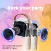 Outdoor Home Portable Wireless Karaoke Sound Cell Phone Integrated Microphone Smart Speaker, Style: With Single Mic White