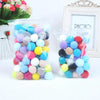 30 Pack Colourful Plush Balls - Cat Toys Kitten Toys - 3cm Soft Play Balls