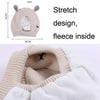 Knitted Rabbit Ear Pet Hat, Grey, Warm, for 15-25kg Dogs