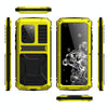 For Galaxy S20 Ultra Shockproof Waterproof Dust-proof Metal + Silicone Protective Case with Holder(Yellow)