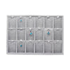 18 Grids Flannelette Ear Stud Earrings Ring Pendant Necklace Display Rack Jewelry Storage Tray