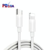 PD04 Type-C + USB Mobile Phone Charger with Type-C to 8 Pin Cable, UK Plug(Black)