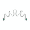 BSE763 Sterling Silver S925 Guardian Snake Wrap Zirconia Earrings