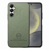 For Samsung Galaxy S24+ 5G Twill Fabric Leather Skin Back Phone Case(Green)