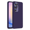 For Samsung Galaxy A25 5G Nano Lens Cover Liquid Silicone Phone Case(Dark Purple)
