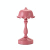 Retro Charging Table Lamp Bedroom Bed LED Eye Protection Light(LD04 Flower Hat Rose Red)