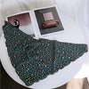 Spring and Summer Chiffon Triangle Small Scarf Wild Scarf Headband, Size:85 x 35cm(Cow Leopard Pattern Wine Red)