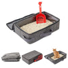 Portable Foldable Cat Litter Box 24x40cm Travel Bag with Scoop