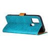 For Alcatel 3X (2020) European Floral Embossed Copper Buckle Horizontal Flip PU Leather Case with Holder & Card Slots & Wallet & Photo Frame(Blue)