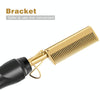 Multifunctional Comb Dry And Wet Dual-Use Curly Hair Straightening Stick Electric Perm Comb EU Plug(Black)