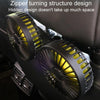 SUITU F4208 Car Cooling Fan Vehicle Rear Seatback USB Dual-Head Electrical Fan(Yellow And Black)