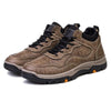 Men Outdoor Hiking Casual Leather Shoes Thickened Non-Slip Waterproof Sneakers, Size: 44(Brown)