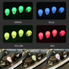 1 Sets Car Tire Luminous Valve Cap Motorcycle Skull Valve Core Cap(Green)