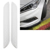 2 PCS Universal Car Auto Rubber Body Bumper Guard Protector Strip Sticker(White)