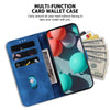 For Realme 13+ Global Seven-shaped Embossed Leather Phone Case(Blue)