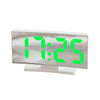 669 Multifunctional LED Curved Screen Desktop Electronic Clock(White Shell Green Light)