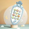 Cute Radish Early Education Children Cartoon Mobile Phone Electronic Music Toy(Blue)