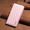 For Samsung Galaxy A56 5G Diamond Lattice Magnetic Leather Flip Phone Case(Pink)