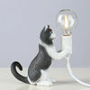 Cat Light Animal Table Lamp Mini Night Light, Power Plug:UK Plug(Visit)