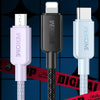 WEKOME WDC-04 Tidal Energy Series 3A USB to 8 Pin+Type-C+Micro USB 3 in 1 Braided Data Cable, Length: 1.2m (Black)