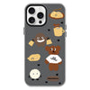 For iPhone 15 Pro Max Skin Feeling Jelly TPU Hybrid PC Phone Case(Puppy Black)