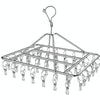 Square Socks Drying Hanger Stainless Steel Multifunctional Windproof Drying Rack, Style: 40x25cm 50 Clips