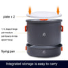 Hewolf HW-K1779 4-5 People Outdoor Aluminum Stove Portable Storage Camping Set(Gray)