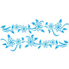 2 PCS/Set D-378 Flower Totem Pattern Car Modified Decorative Sticker(Blue)