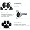 Sterling Silver Pet Paw Print Earrings Dripping Earrings