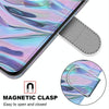 For Alcatel 1L (2021) Coloured Drawing Cross Texture Horizontal Flip PU Leather Case with Holder & Card Slots & Wallet & Lanyard(Fluorescent Water Texture)