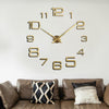 Acrylic Digital Wall Clock Home Living Room Wall Sticker Clock(Black)