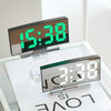 669 Multifunctional LED Curved Screen Desktop Electronic Clock(White Shell White Light)