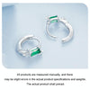 S925 Sterling Silver Platinum-plated Zircon Emerald Shining Earrings(BSE1036)