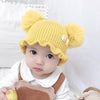 MZ8264 Cartoon Three-dimensional French Fries Duck Baby Skullcap Knitted Double Ball Woolen Hat, Size: Free Size(Yellow)