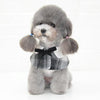 Dog Shawl Cloak, Black White Grid, Medium (20-25cm Neck)