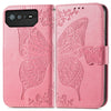 For Asus ROG Phone 6 Butterfly Love Flower Embossed Flip Leather Phone Case(Pink)