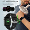 T12Pro 1.85-inch IP67 Waterproof Sports Health Monitoring Bluetooth Call Smart Watch(Black)