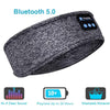 Sleep Bluetooth Bandana Headband Wireless Music Sport Headband Built-in Sleep Music Eye Mask(Sisal Gray)