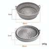 Air Fryer Grill Mat High Temperature Resistant Silicone Baking Tray, Specification: Round Gray