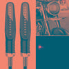 2 PCS D12V / 1W Motorcycle LED Waterproof Dynamic Blinker Side Lights Flowing Water Turn Signal Light (Yellow Light)